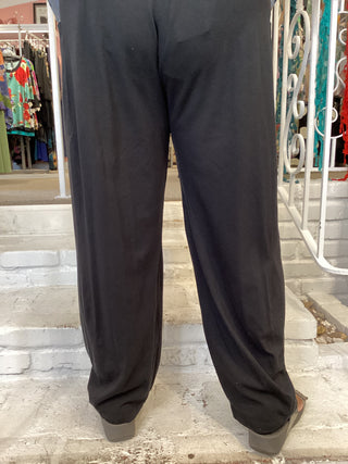2 PKT LANTERN PANT -JET BLACK