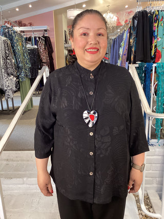 CITRON BLOUSE - SOLID BLACK