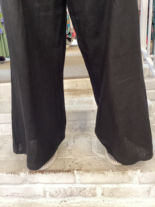 OSCA WIDE LEG PANT - BLACK