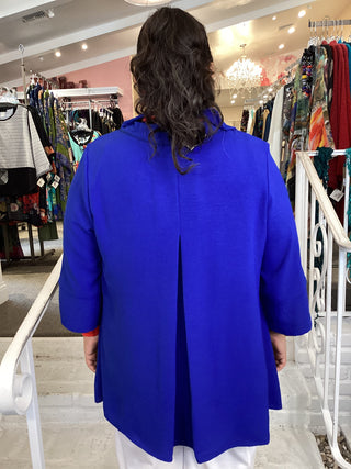 COWL NECK TUNIC - ROYAL BLUE