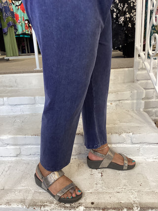 CROP LEGGING - DENIM