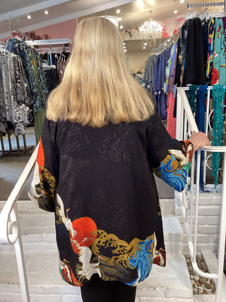 OPEN KIMONO - SUN WAVE CRANE