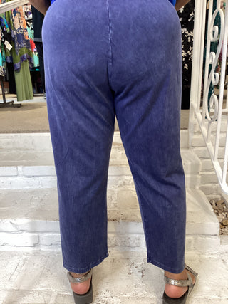 CROP LEGGING - DENIM