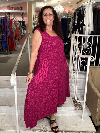 MARIA TANK DRESS - MAGENTA