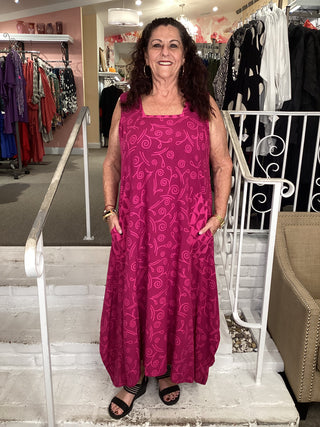 MARIA TANK DRESS - MAGENTA