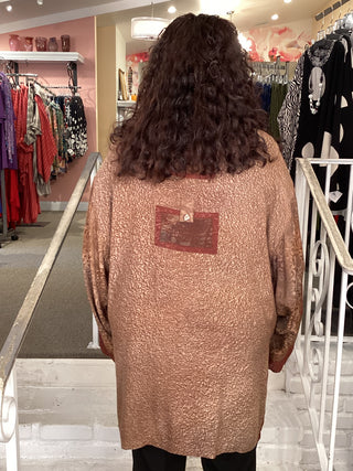 BUTTON DUSTER - BROWN