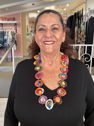 multicolor statement necklace