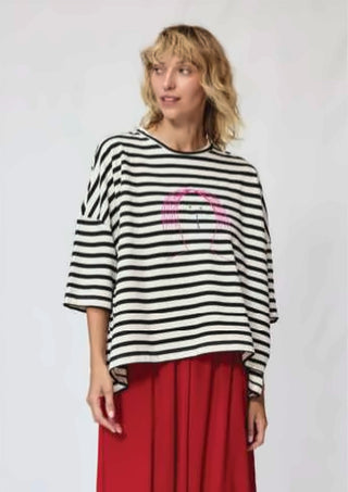 V490S SHORT STRIPE TEE-2 COLOR