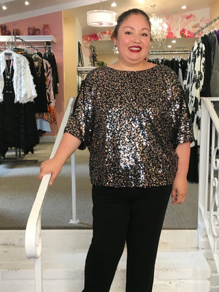 SEQUIN TUNIC - METAL