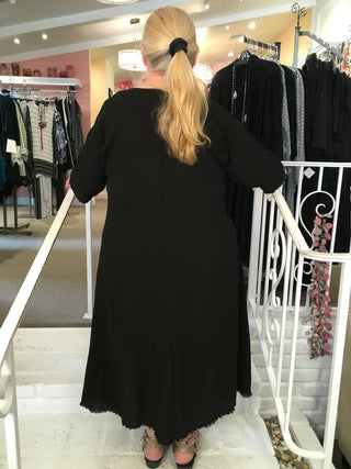 SWIRL DRESS - BLACK