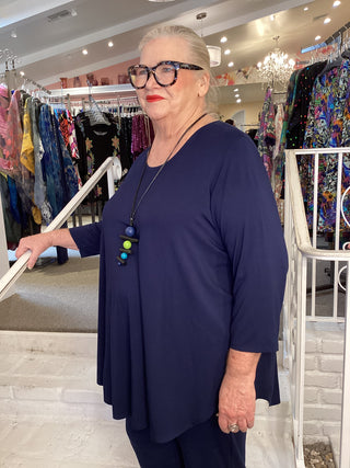 JAZZ 3/4 TOP -  INDIGO
