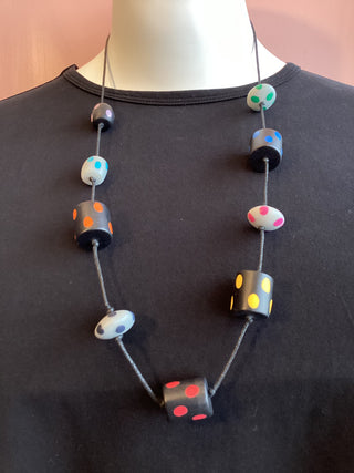 N13 MULTI  DOT BEAD NECKLACE