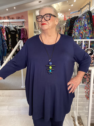 JAZZ 3/4 TOP -  INDIGO