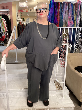 BASIC LONG PANT - GRAPHITE