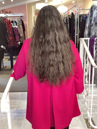 COWL NECK TUNIC - MAGENTA