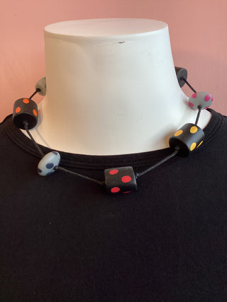 N13 MULTI  DOT BEAD NECKLACE