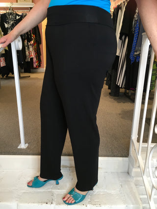 CLAIR PANT - BLACK, BLUE SKY - ABUNDANCE PLUS SIZE