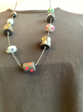 N13 MULTI  DOT BEAD NECKLACE
