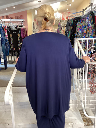 JAZZ 3/4 TOP -  INDIGO