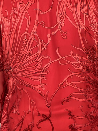 SILK V TUNIC - RED