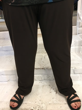 NARROW PANT MIDI - COFFEE