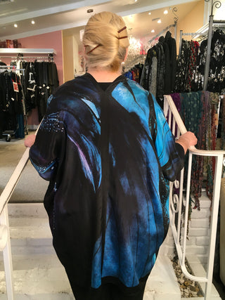 SILK LONG KIMONO -PURP PASSION