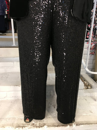 SEQUIN PANT - BLACK