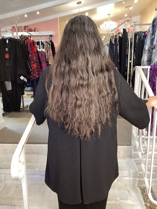 COWL NECK TUNIC - BLACK