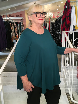 Jazz 3/4 Sleeve Top - Teal