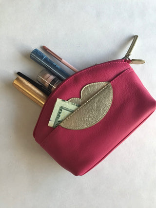 HOT LIPS COSMETIC CASE-PINK/GO